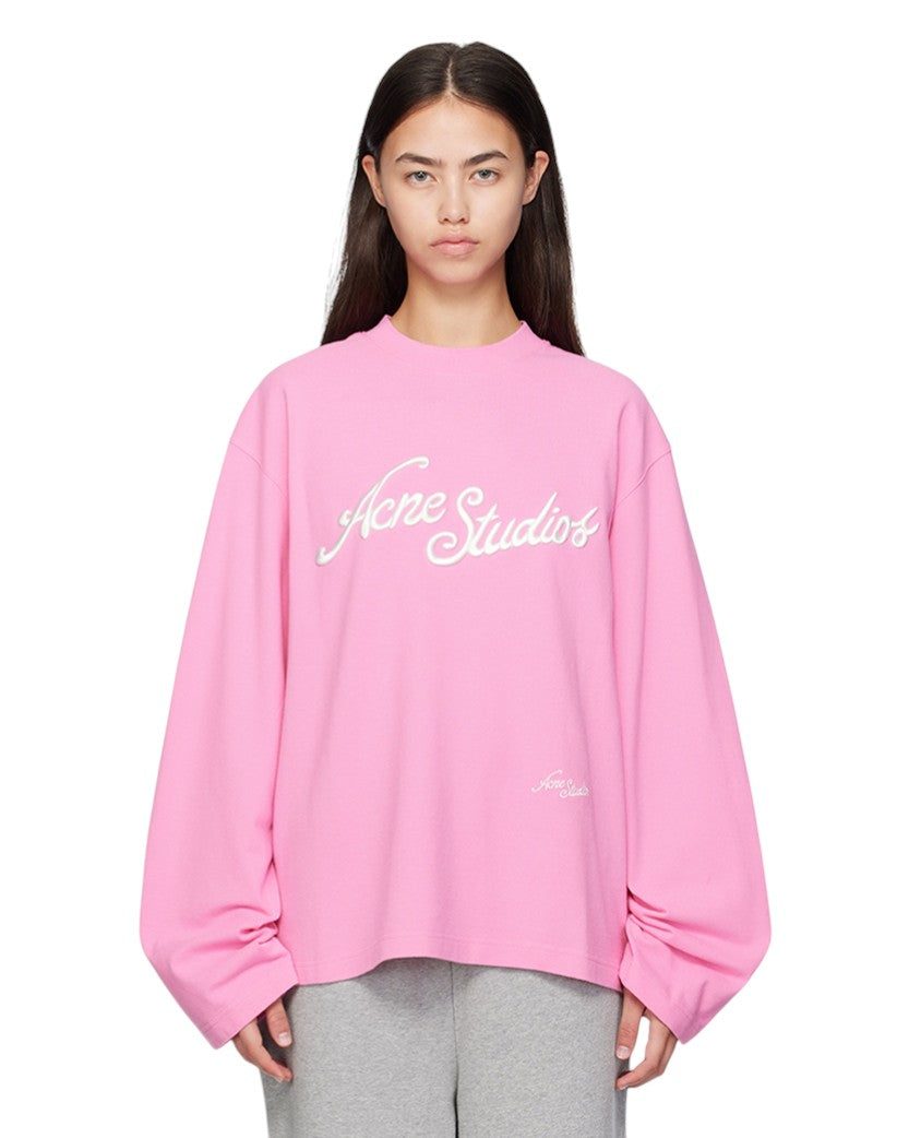 Acne Studios Exford Tourist Logo Long Sleeve Bubble Pink