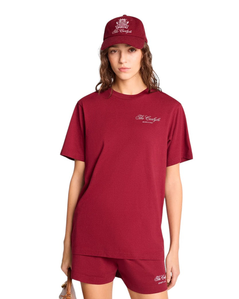 Sporty & Rich The Carlyle Souvenir T-Shirt Merlot