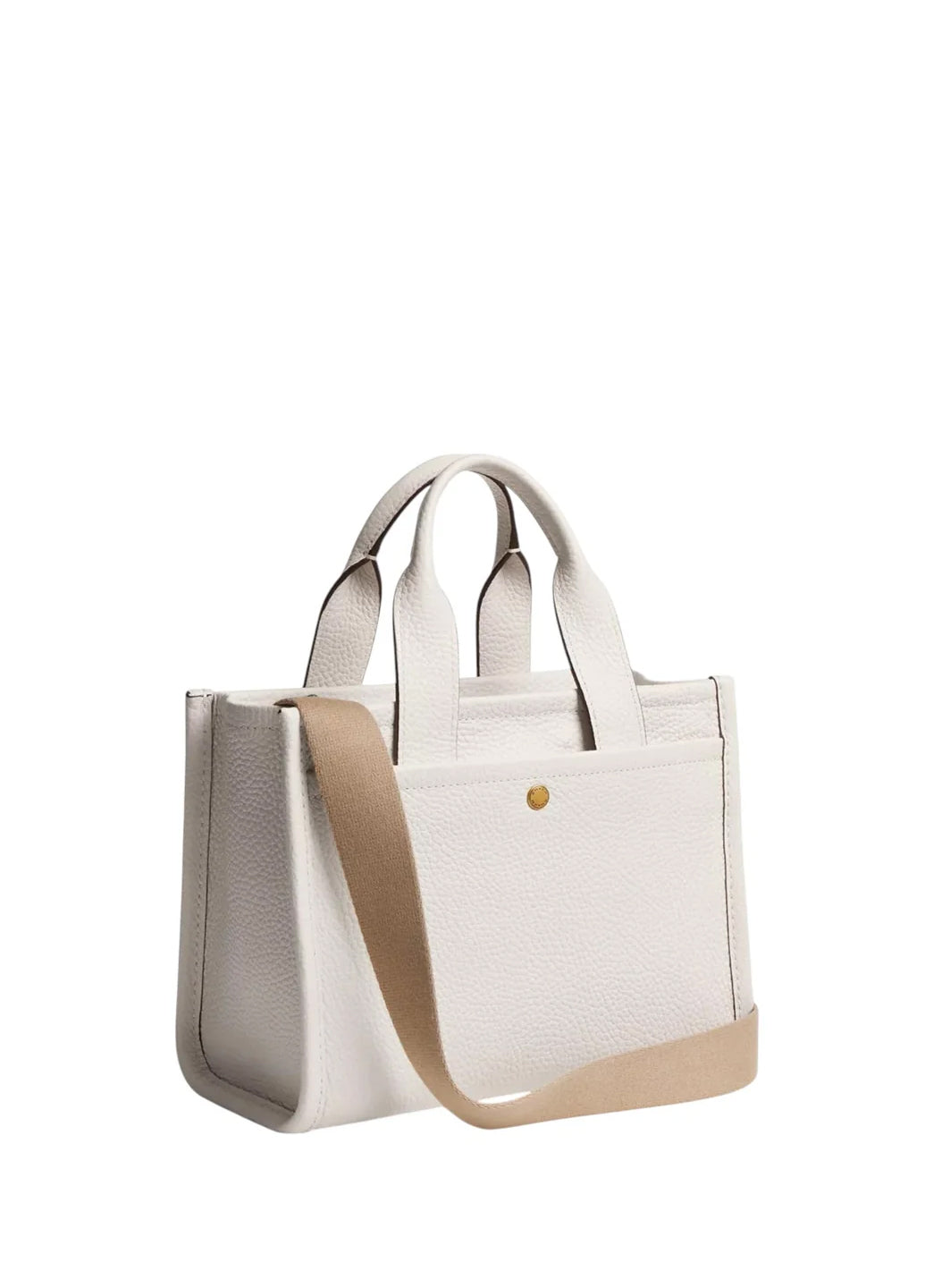 Coach Leather Cargo Tote Bag 26 Chalk