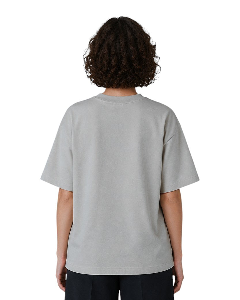 AMI Paris Ami De Coeur Embossed Heart T-Shirt Grey