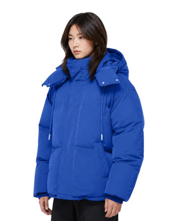 AMI Paris Ami de Coeur-Patch Padded Jacket Blue