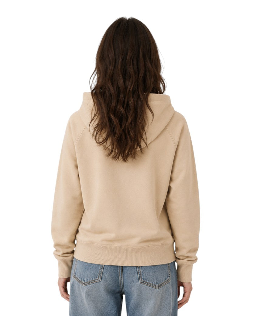 AMI Paris Ami De Coeur Zipped Hoodie Neutrals