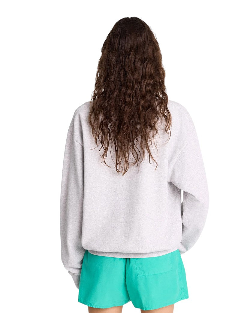 Sporty & Rich Emblem Crewneck Heather Gray/Caribbean