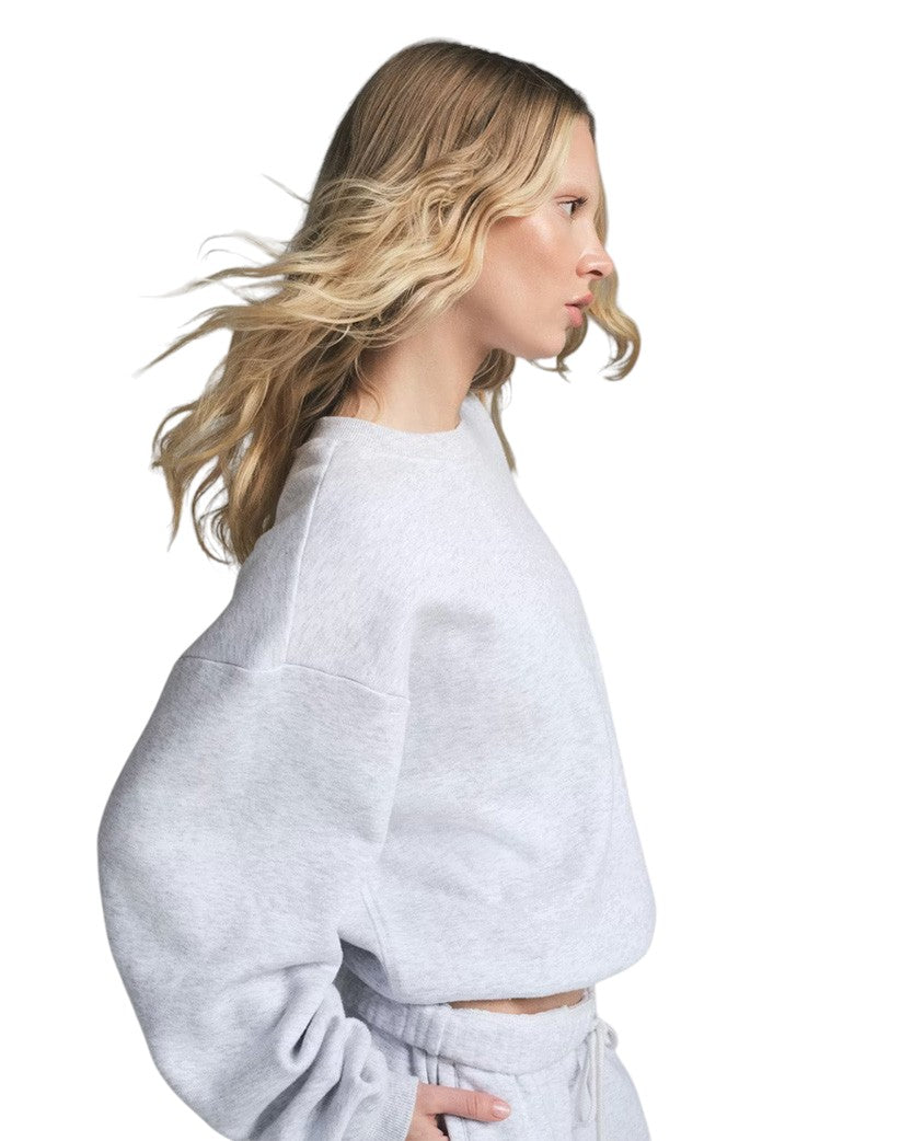Skims Cotton Fleece Classic Sweatshirt Light Heather Grey