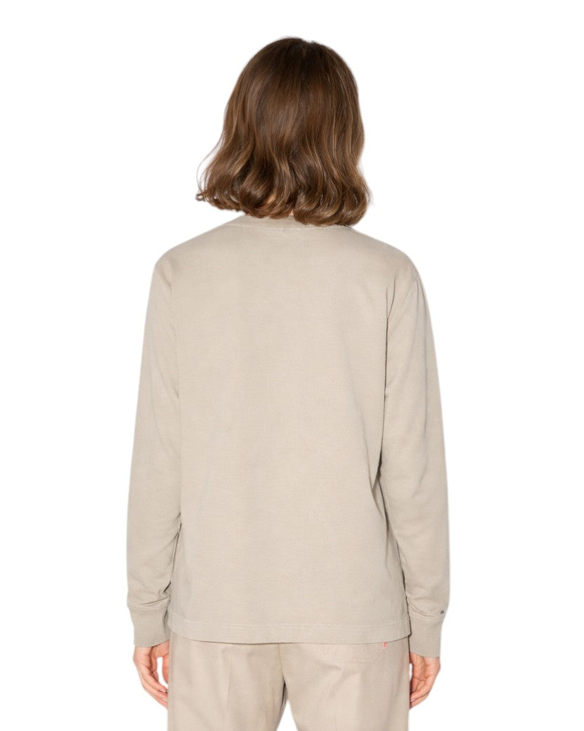 Acne Studios Erwin Long Sleeve Stamp Tee Oyster