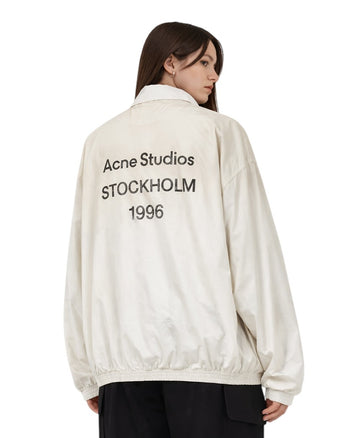 Acne Studios Logo Zipper Jacket White