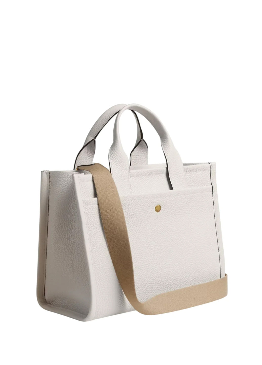 Coach Leather Cargo Tote Bag 34 Chalk
