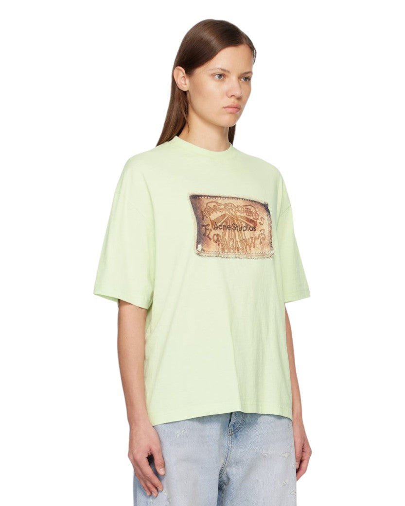 Acne Studios Floragatan 13 Logo T-Shirt Pistachio Green