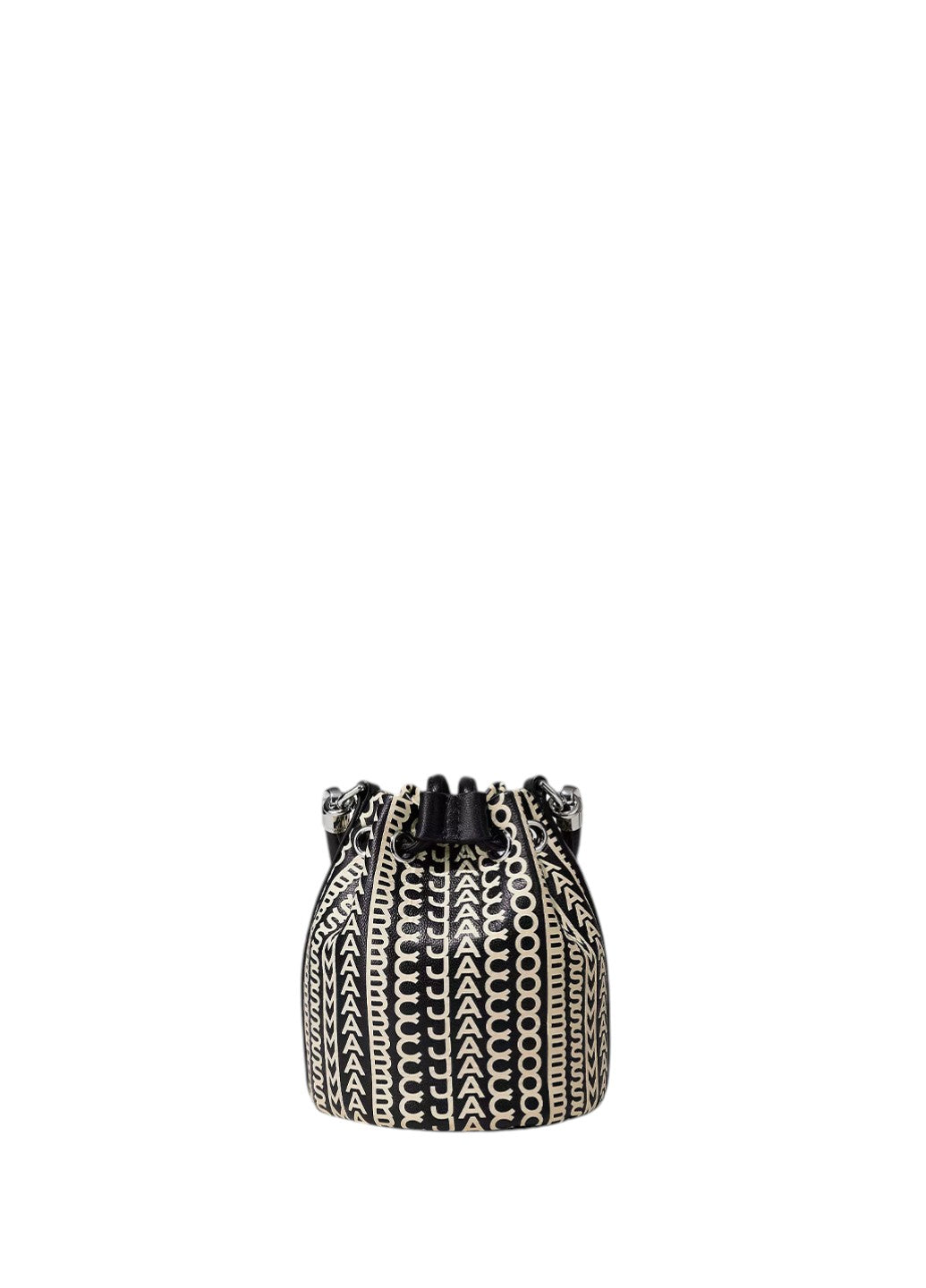 Marc Jacobs The Monogram Leather Micro Bucket Bag Black