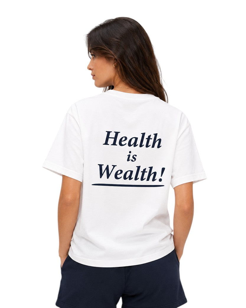 Sporty & Rich Health Is Wealth T-Shirt White
