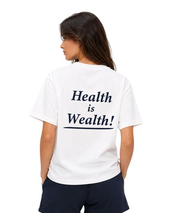 Sporty & Rich Health Is Wealth T-Shirt White