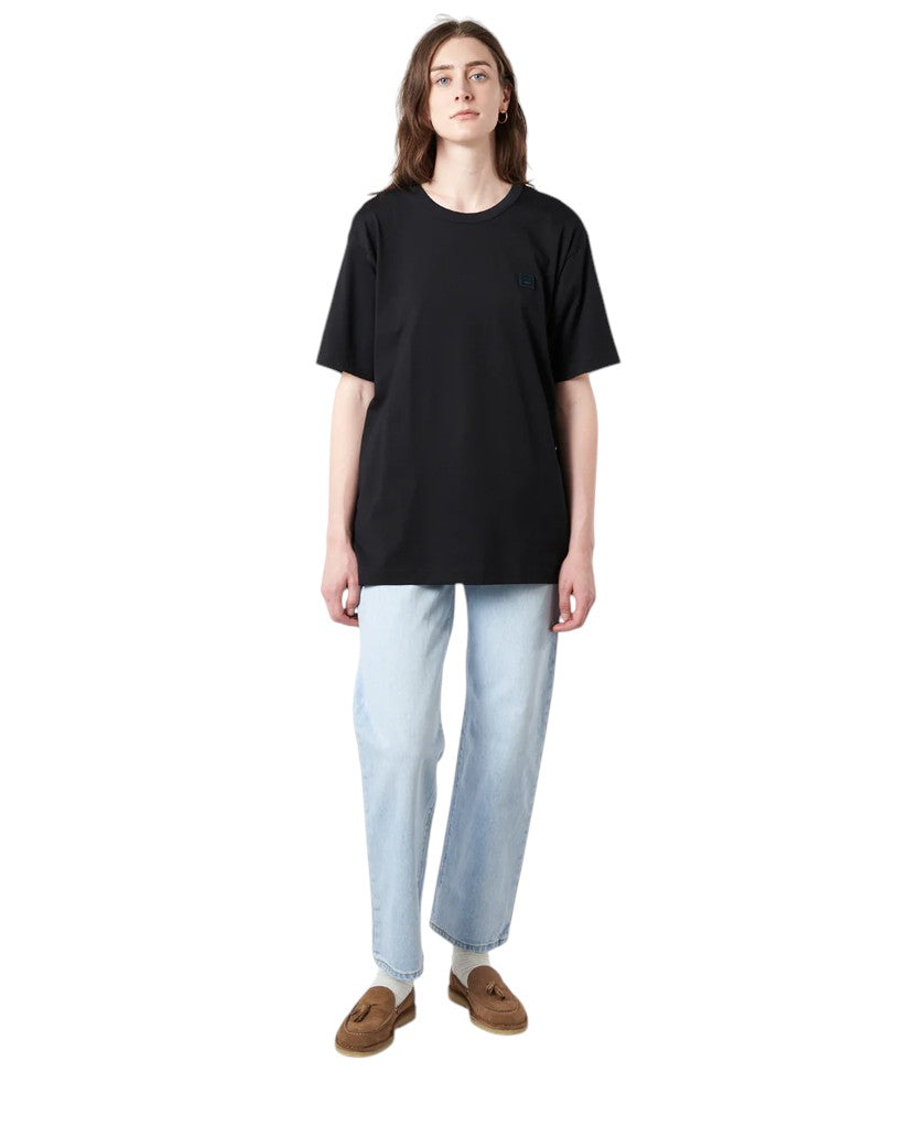 Acne Studios T-Shirt With Ellison Face Patch Black