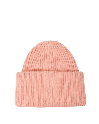Acne Studios Rib knit beanie hat pink