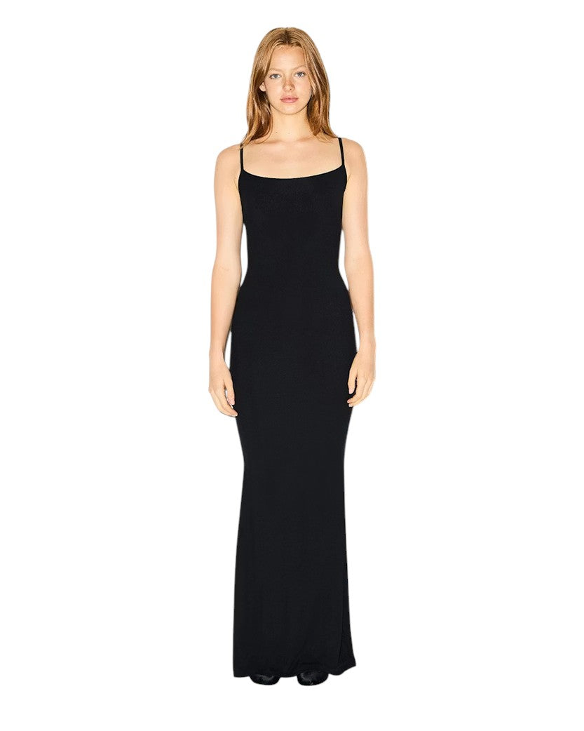 Skims Soft Lounge Long Slip Dress Onyx