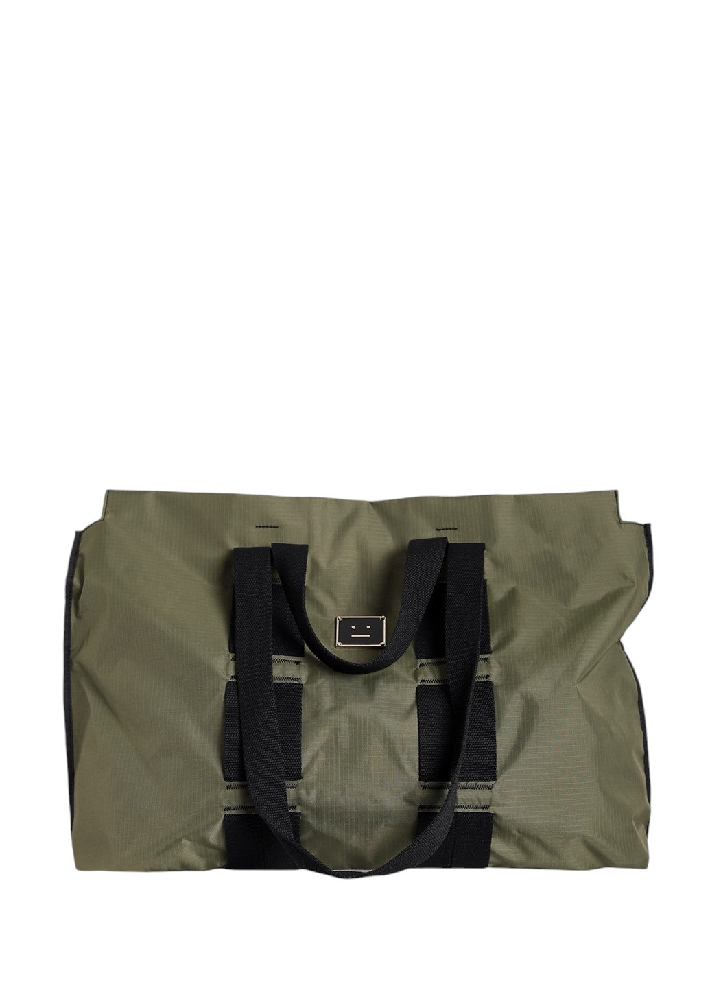Acne Studios Arvid Plaque Face Tote Bag Khaki Green