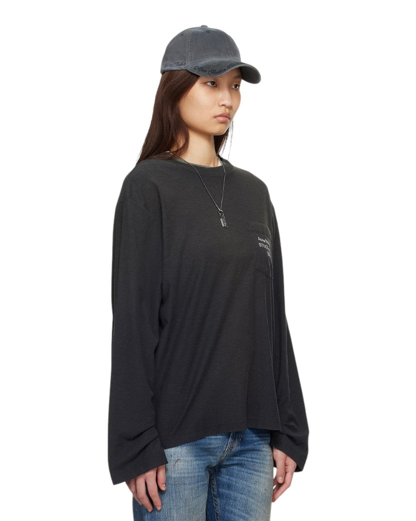 Acne Studios Logo Pocket Long Sleeve Faded Black