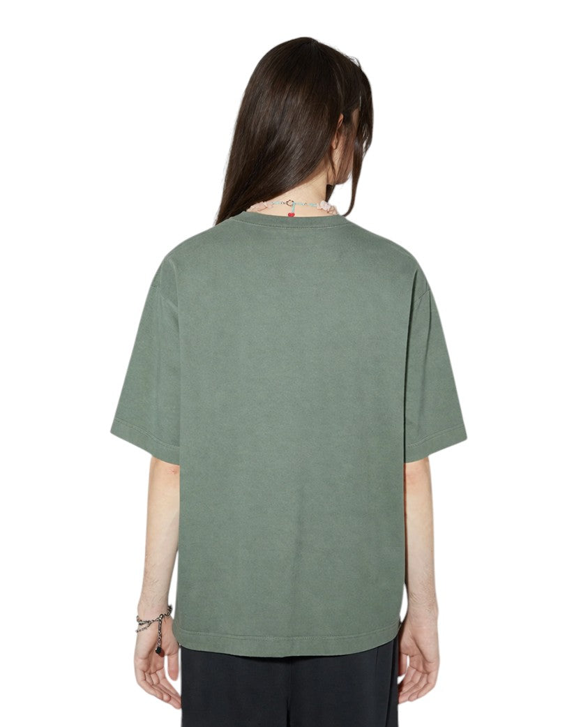 Acne Studios Logo cotton jersey T-shirt Khaki