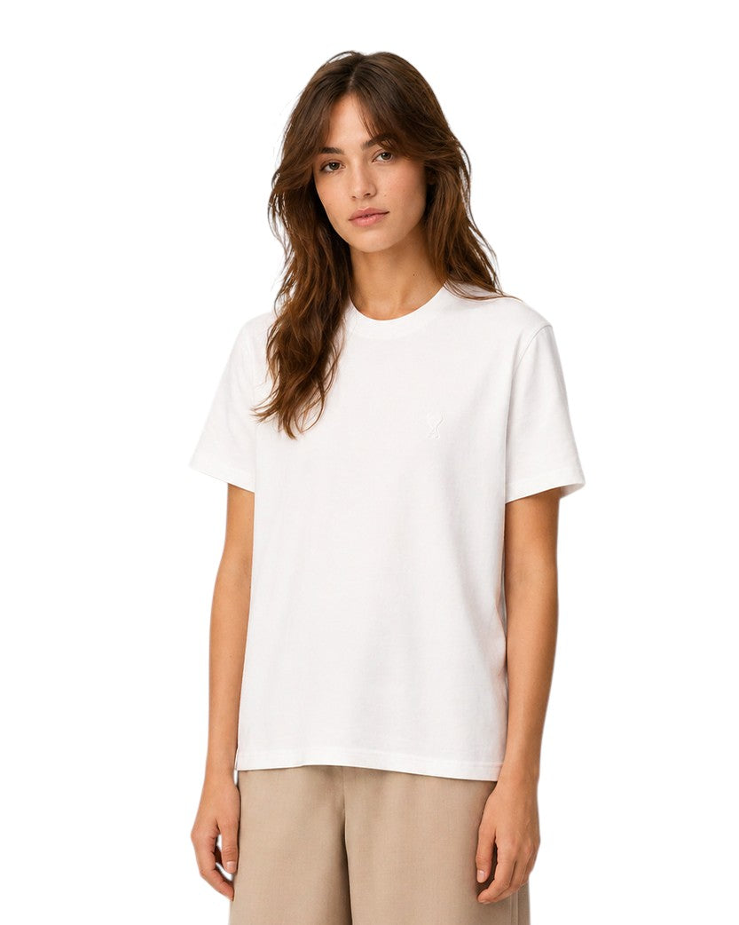 AMI Paris Ami De Coeur White Heart T-Shirt White