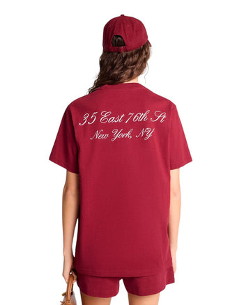 Sporty & Rich The Carlyle Souvenir T-Shirt Merlot
