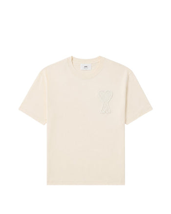 AMI Paris Exclusive Ami De Coeur T-Shirt Beige