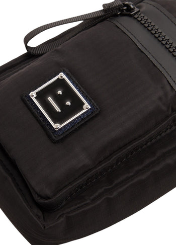 Acne Studios Arvel Face-patch ripstop cross-body bag Black