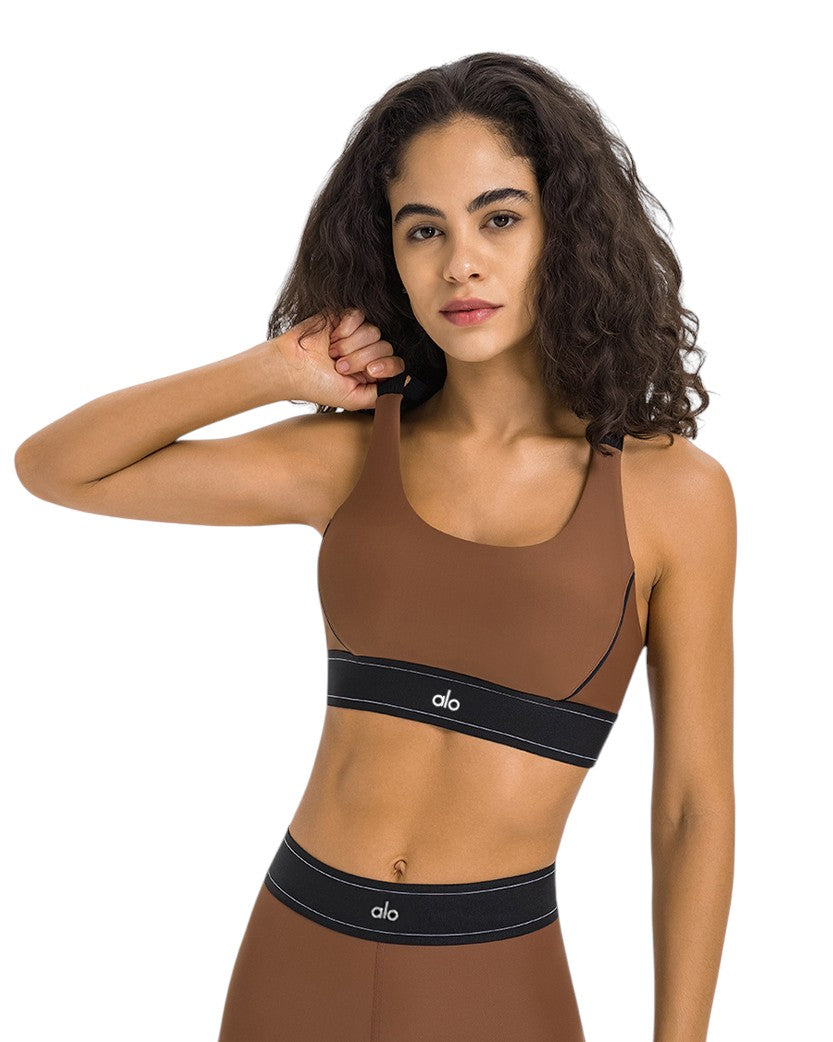 Alo Yoga Airlift Suit Up Bra Brown