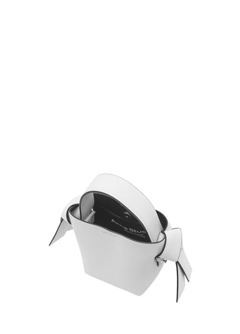 Acne Studios Musubi Micro leather shoulder bag White
