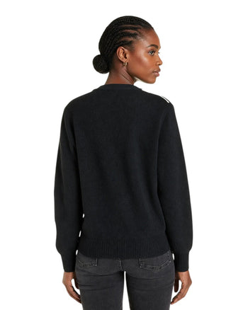 Acne Studios Face Maglia wool cardigan Black/White