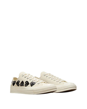 Converse x Comme Des Garcons Play Black Multi Hearts Low Top White