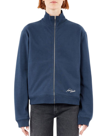 Acne Studios Zip-Up Sweatshirt Deep Blue