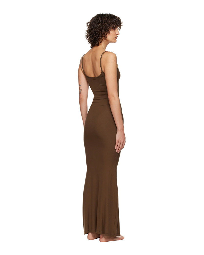Skims Soft Lounge Long Slip Dress Cocoa