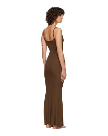 Skims Soft Lounge Long Slip Dress Cocoa