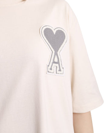 AMI Paris Exclusive Ami De Coeur T-Shirt Beige Grey Heart