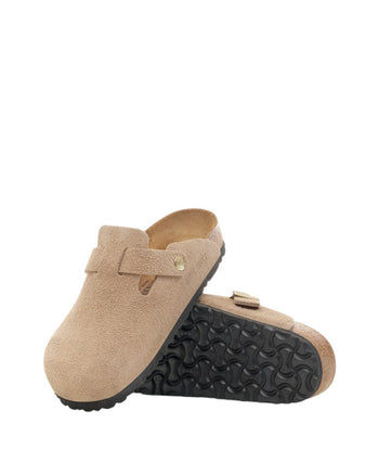 Birkenstock Boston Soft Footbed Suede Leather Sandcastle