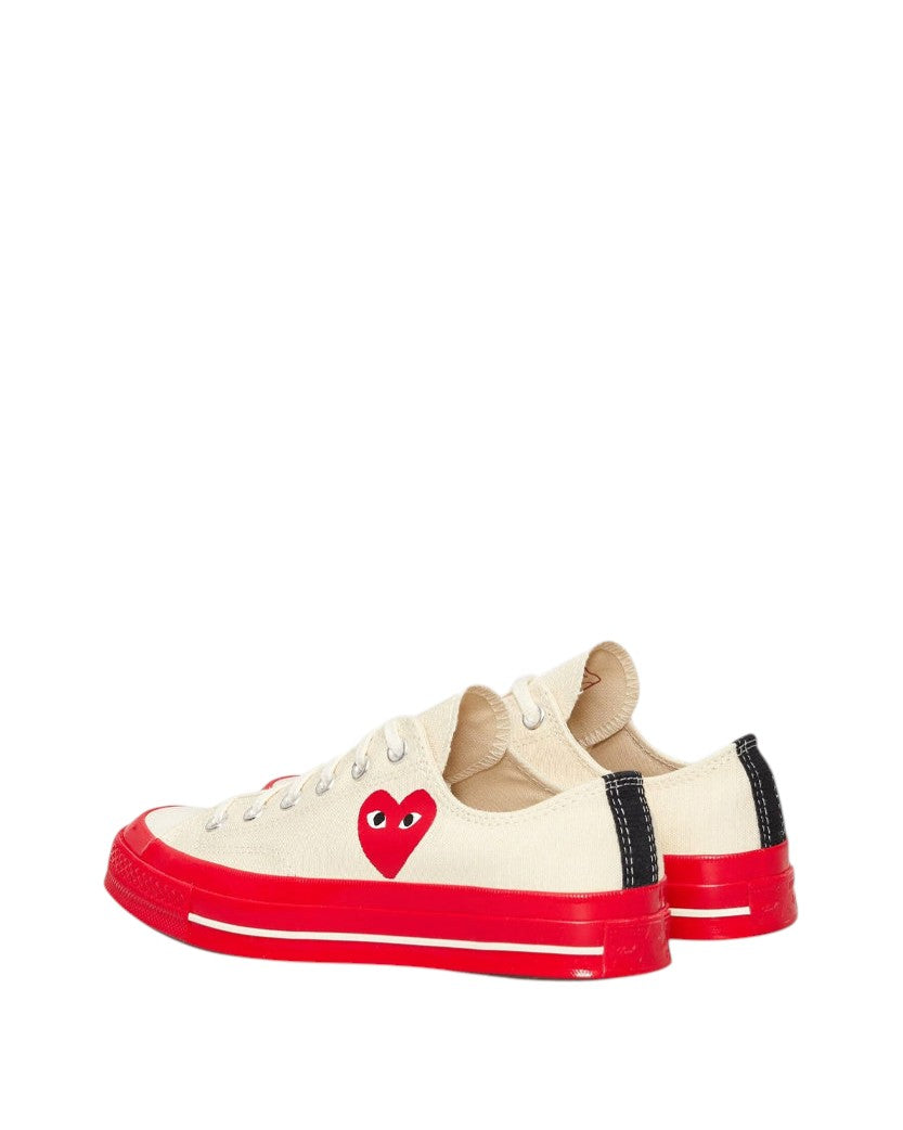 Converse x Comme Des Garcons Play Low Top Sneakers Beige/Red Low