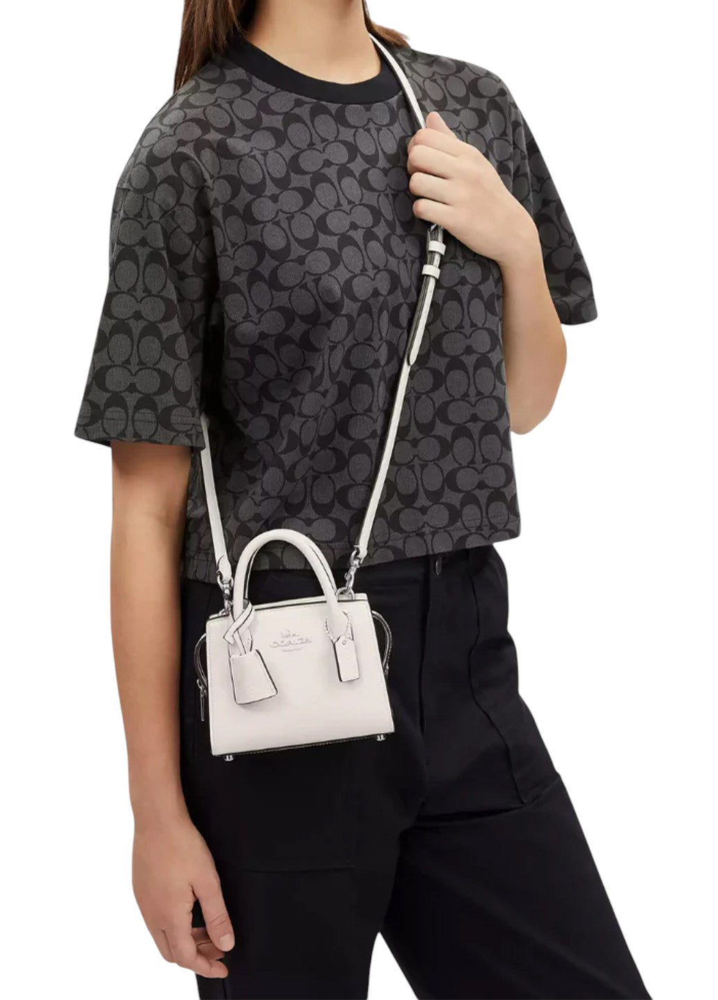 Сумка Coach Andrea Mini Carryall bag Chalk — SSTORIES