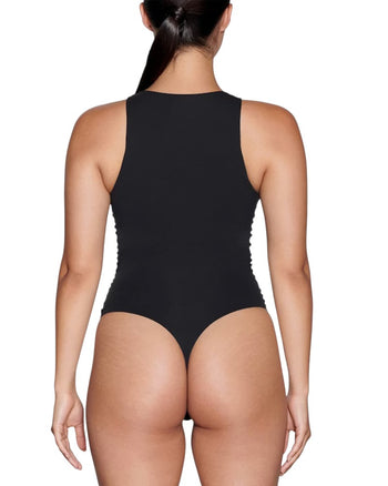 Skims Fits Everybody High Neck Bodysuit Onyx