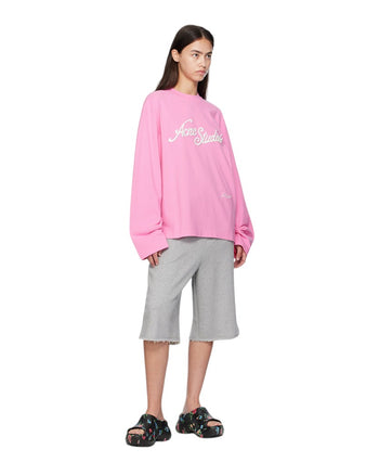 Acne Studios Exford Tourist Logo Long Sleeve Bubble Pink