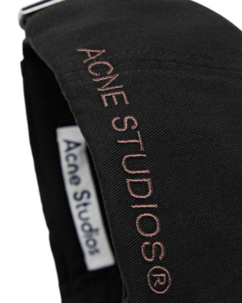 Acne Studios Cotton Baseball Cap Black