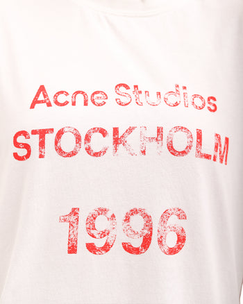 Acne Studios Logo Stamp T-Shirt Pale White