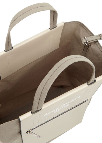 Acne Studios Baker Out medium canvas and printed leather tote Grey