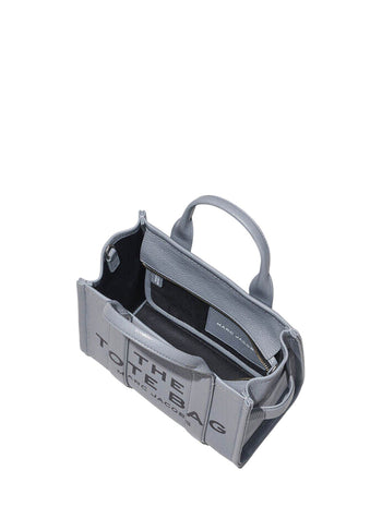 Marc Jacobs Leather Small Tote Bag Wolf Grey