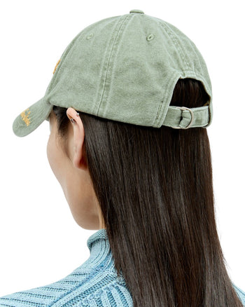 Acne Studios Logo Baseball Cap Faded Green