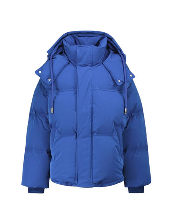 AMI Paris Ami de Coeur-Patch Padded Jacket Blue