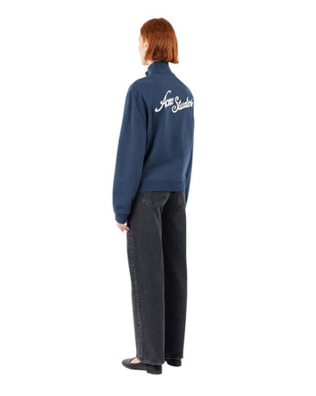 Acne Studios Zip-Up Sweatshirt Deep Blue
