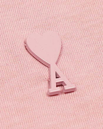 AMI Paris Ami De Coeur Tonal Small Heart T-Shirt Light Pink