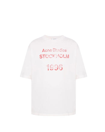 Acne Studios Logo Stamp T-Shirt Pale White