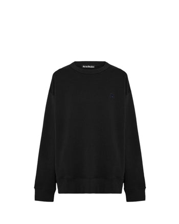 Acne Studios Face Patch Crewneck Sweatshirt Black