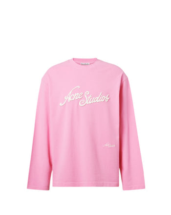 Acne Studios Exford Tourist Logo Long Sleeve Bubble Pink