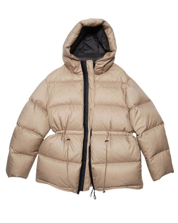 Acne Studios Hooded puffer coat Beige